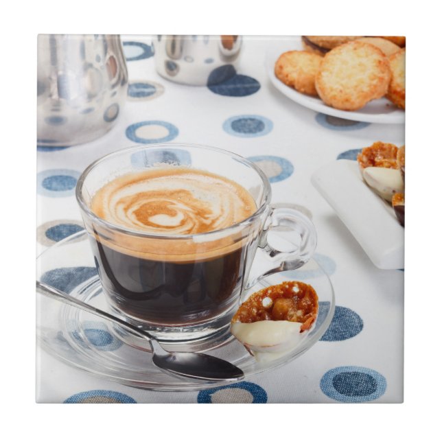 Kopp av kaffe kakelplatta (Framsidan)