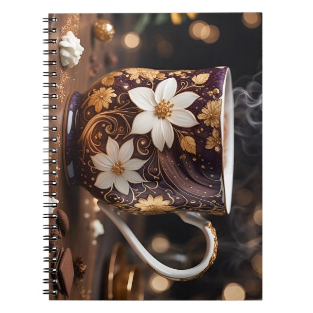 kopp av kaffe med choklad anteckningsbok (Framsidan)