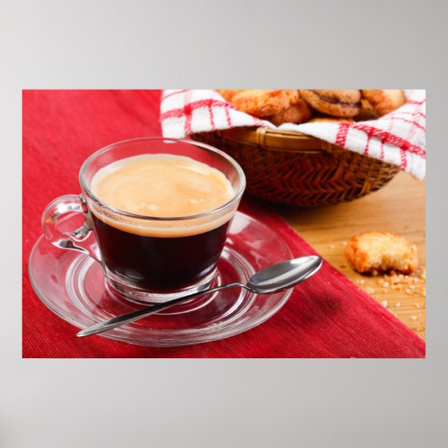Kopp av kaffe och kaka poster (Framsidan)