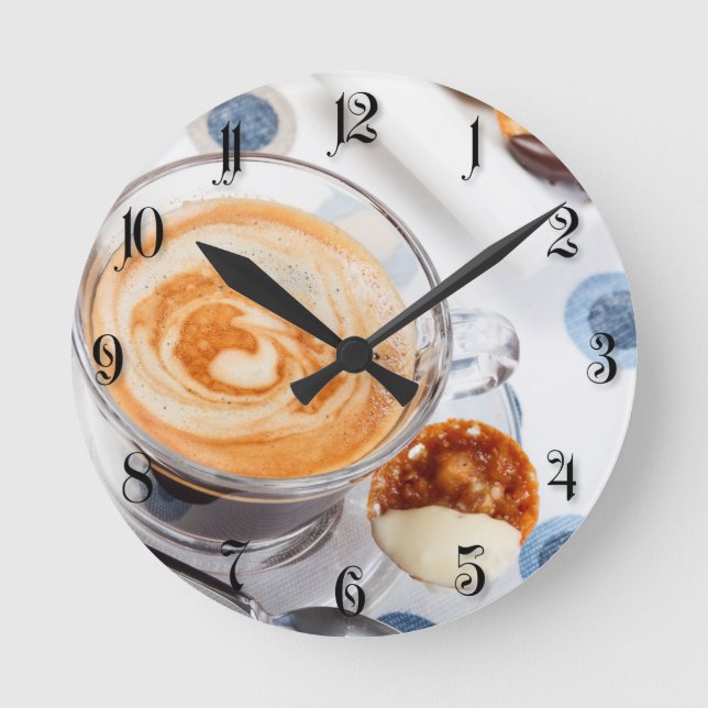 Kopp av kaffe rund klocka (Framsida)