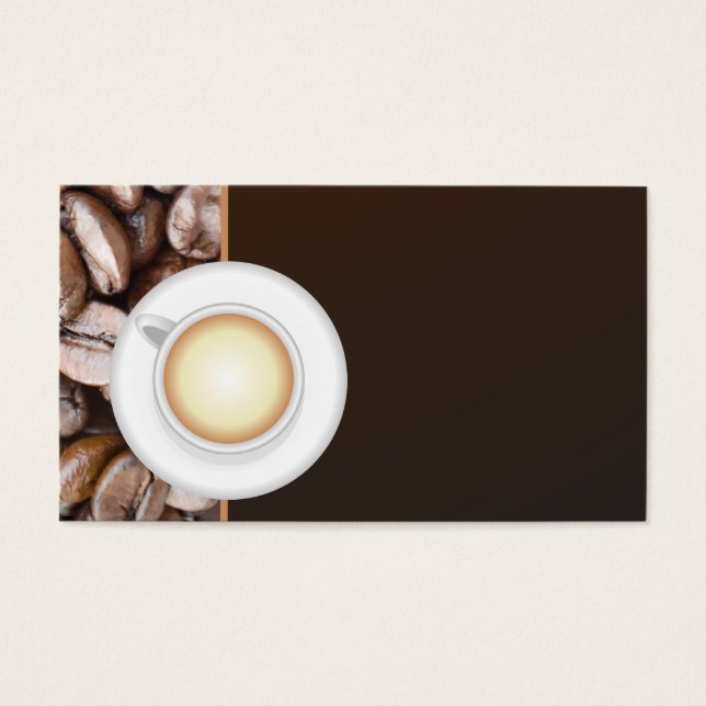 Kopp av kaffe visitkort (Framsidan)
