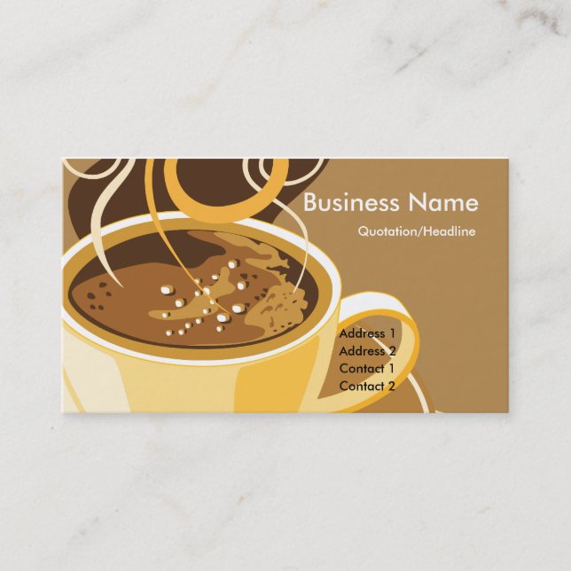 Kopp av Latte visitkortar Visitkort (Framsida)
