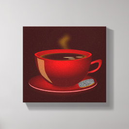 kopp_av_te_Vector_Clipart TEA COFFEE Red Mugg Canvastryck