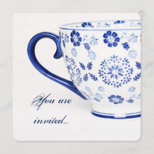 kopp av te victorian blue - te party inbjudan