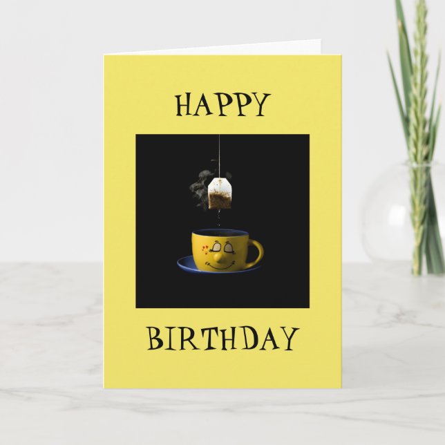 Kopp av Tea Birthday Card Kort (Framsida)