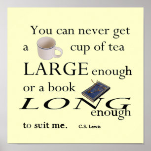 Kopp av Tea stora nog - C.S. Lewis Poster