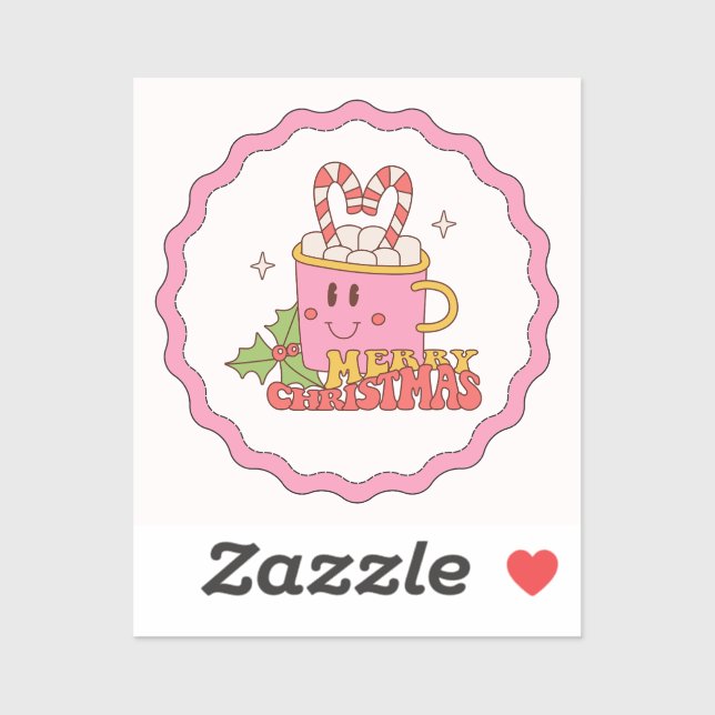 Kopp Candles God jul Klistermärken (Ark)