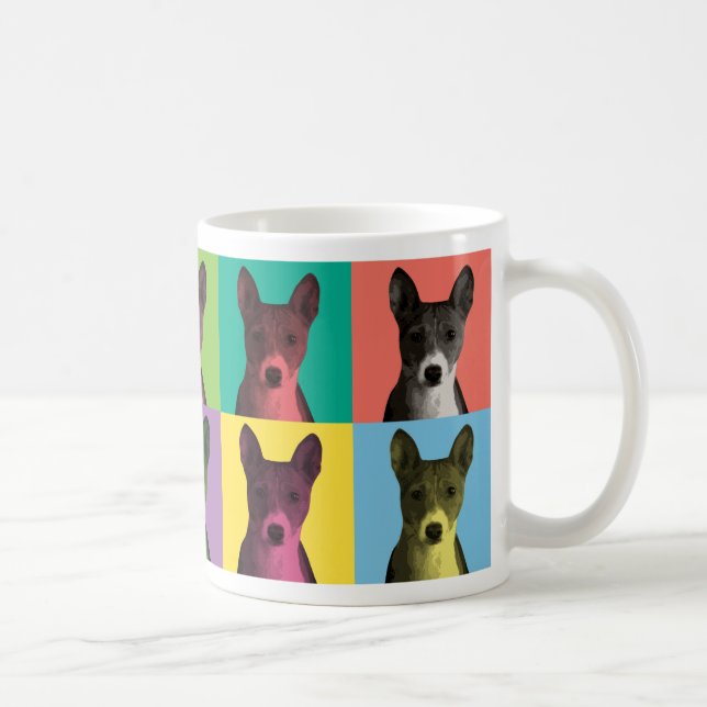 Kopp för Basenji Pop-Konst kaffe (Höger)