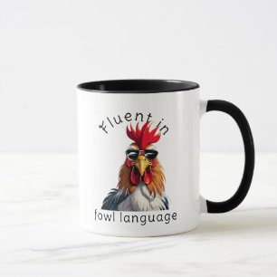 Kopp för flytande fowl-språk - Rolig tupp-gåva