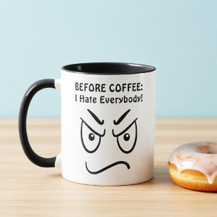 Kopp för introvert: Före kaffe vs. Efter kaffe