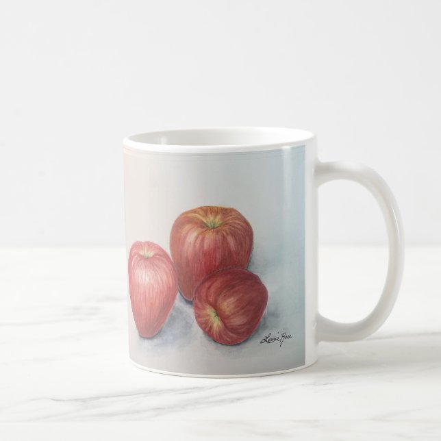 Kopp för kaffe eller te, med äppeldesign (Höger)