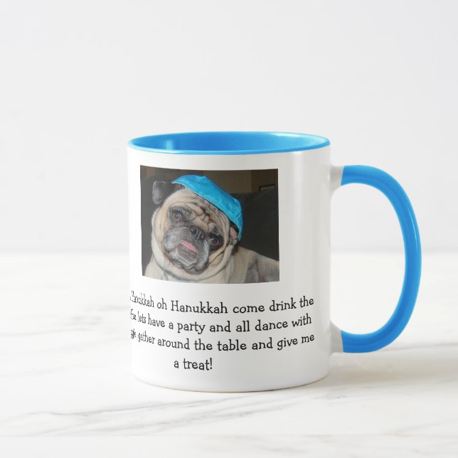Kopp för kaffe för Hanukkah mopsmugg (Höger)