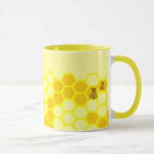 Kopp för kaffe för honungbihonungskaka