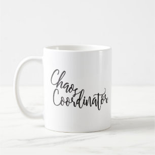 Kopp för kaffe för kaoskoordinator Monogrammed
