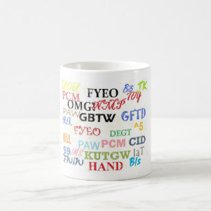 Kopp för kaffe för Lingo för textMessaging