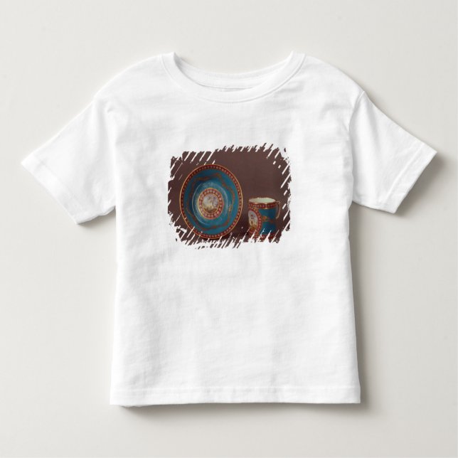 Kopp för kaffe för Sevres bleuceleste och saucer, Tee Shirt (Framsida)