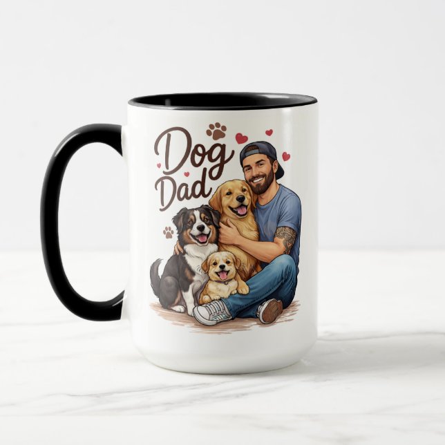Kopp för kaffe - Hundpappa - Perfekt present för h (Vänster)