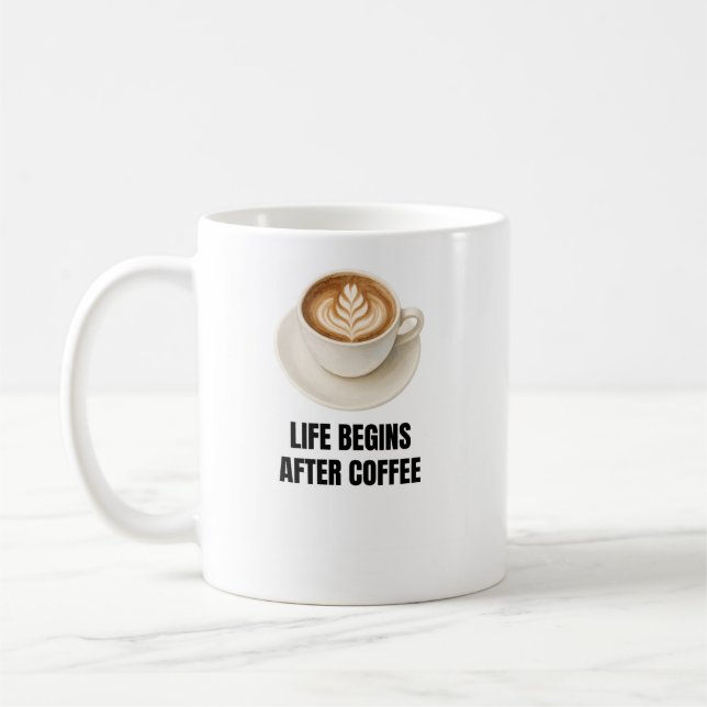 Kopp för kaffefanatiker | Livet Börjar Efter Kaffe (Vänster)