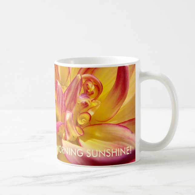KOPP FÖR Kaffepresent Dahliaor God Morgon Solskens (Höger)