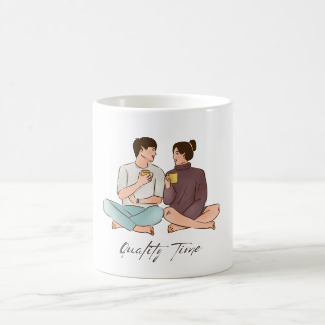 Kopp för Kärlek & Kaffe Par – Illustration av Kval (Center)