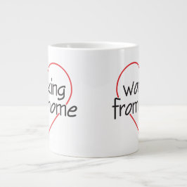 Kopp för kärlek till att jobba hemifrån jumbo mugg