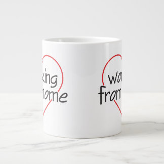 Kopp för kärlek till att jobba hemifrån jumbo mugg