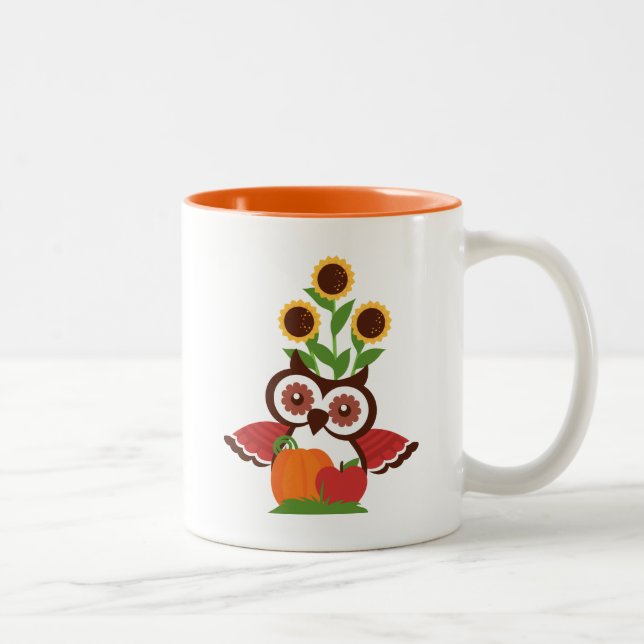 Kopp för mugg för uggladesignkaffe (Höger)