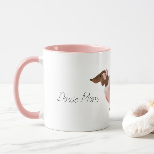 Kopp för taxkaffe Mug| Doxie (Med munk)