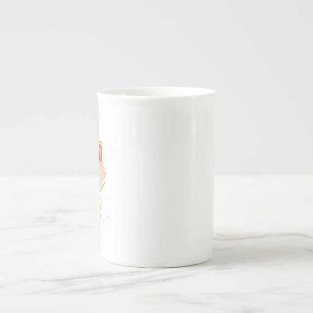 Kopp i benporslin med färgglatt logo mugg (Framsidan)
