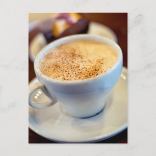 Kopp i cappuccino vykort