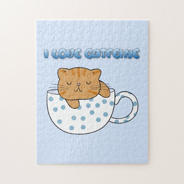 Kopp i Cat-feine Kawaii Stil Pussel (Vertikal)