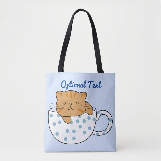 Kopp i Cat-feine Kawaii Stil Tygkasse (Framsida)