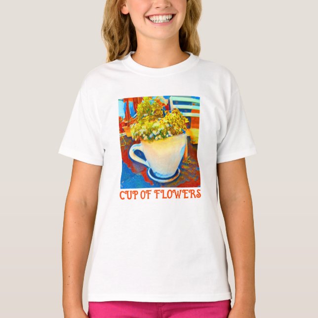 Kopp i Flowers Coffee Mugg Planter T Shirt (Framsida)