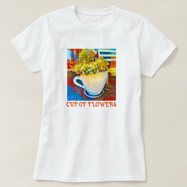 Kopp i Flowers Coffee Mugg Planter T Shirt (Design framsida)
