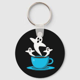 Kopp i Ghost-rökkaffe Nyckelring