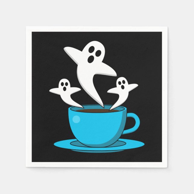 Kopp i Ghost-rökkaffe Pappersservett (Framsidan)