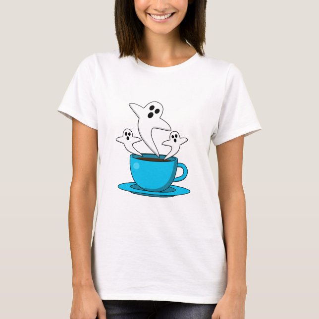 Kopp i Ghost-rökkaffe T Shirt (Framsida)