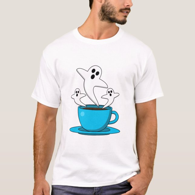 Kopp i Ghost-rökkaffe T Shirt (Framsida)