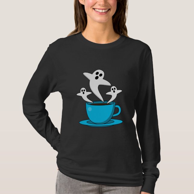 Kopp i Ghost-rökkaffe T Shirt (Framsida)