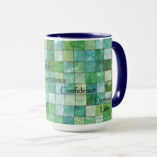 Kopp i Grace Grönt Tiles Mönster Mugg
