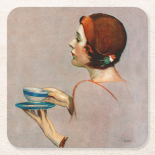 Kopp i Java Underlägg Papper Kvadrat