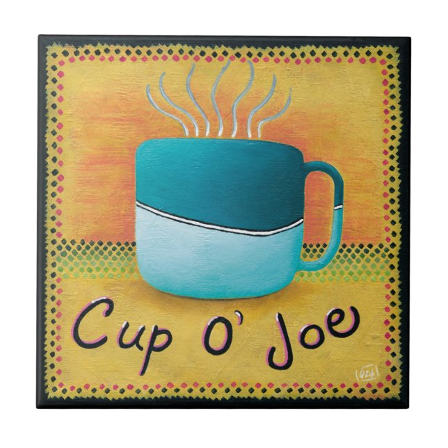 Kopp i Joe Coffee Älskare Ceramic Tile Kakelplatta (Framsidan)