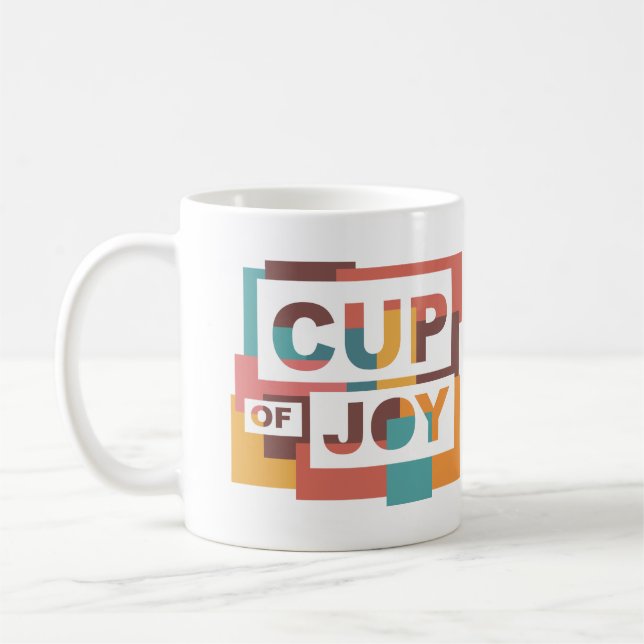"Kopp i Joy" Färg Block Färg Coffee Mugg (Vänster)