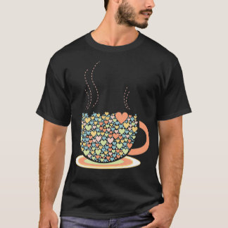 Kopp i Kärlek-kaffet Tea Älskare Barista Heart Des T Shirt