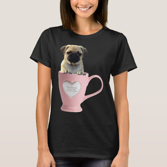 Kopp i Pug L Classic T-Shirt 2 (Framsida)