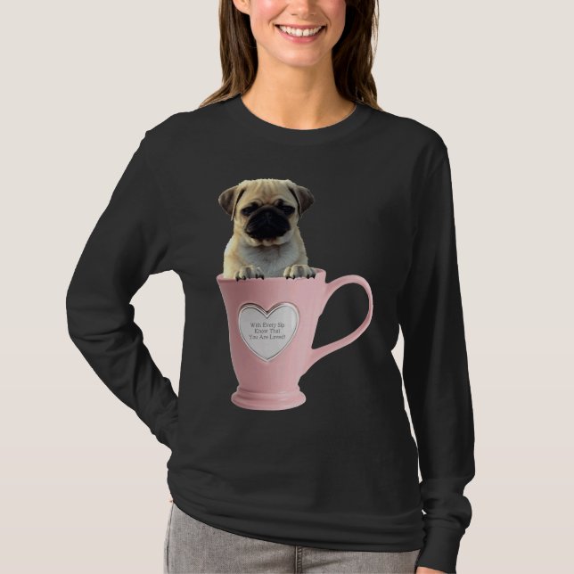 Kopp i Pug L Classic T-Shirt 2 (Framsida)