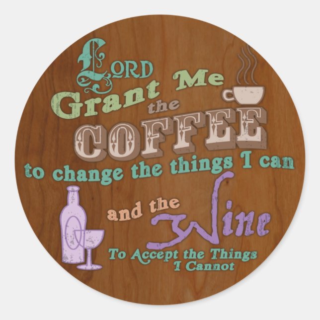 Kopp i Serenity Runt Klistermärke (Framsida)