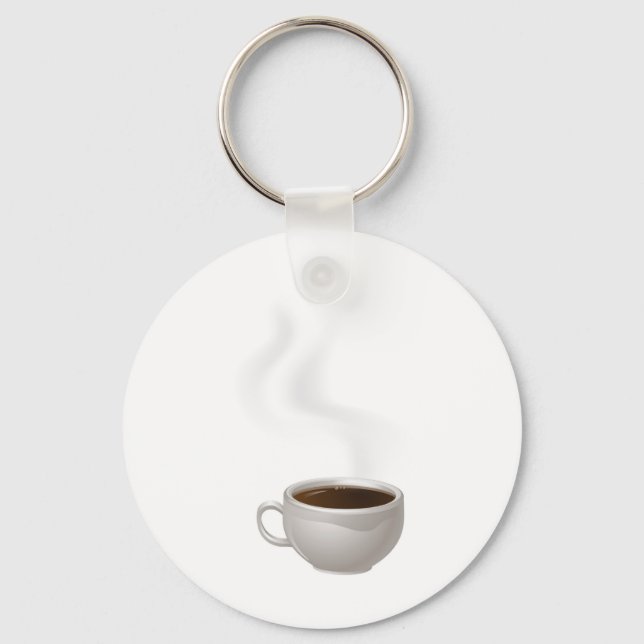 Kopp i Steaming Coffee Nyckelring (Framsida)