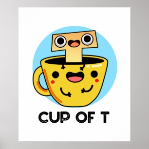Kopp i T Funny Alphabet Tea Pun Poster