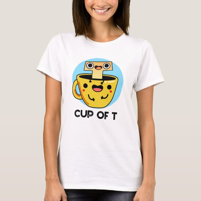 Kopp i T Funny Alphabet Tea Pun Shirt (Framsida)